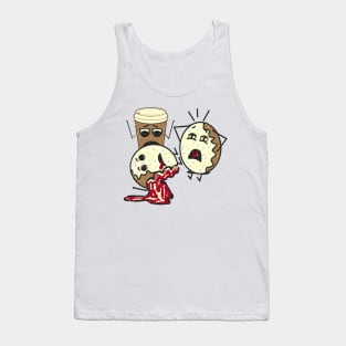 Funny Coffee Cup & Jelly Donuts Panic Attack Tank Top